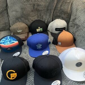 Lot of 9 hat caps